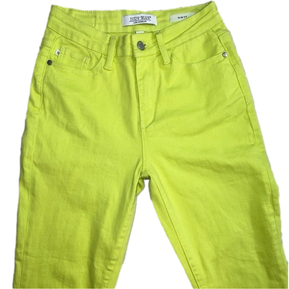 Judy Blue Citron Five Pocket Slim Fit Jeans, size 1/25 EUC